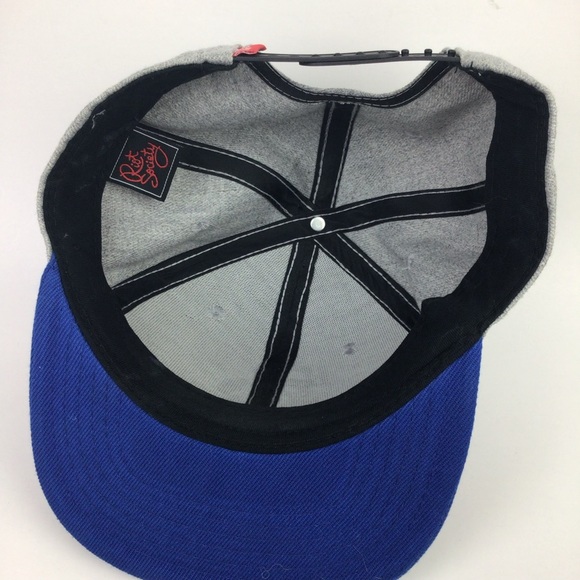 Riot Society Panda drink Bubbles Blue And Grey Adjustable flat bill Hat Cap. - Picture 5 of 8